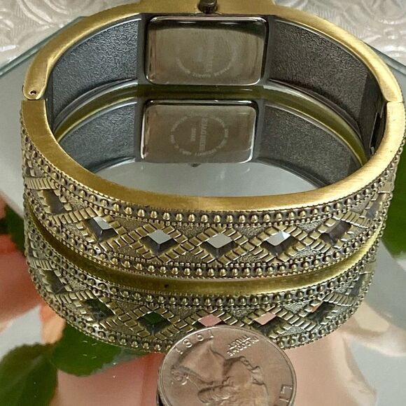 Heidi Daus Multicolored Crystal Accented Bangle Cuff Watch - Picture 11 of 14